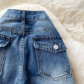 American retro high-waisted wide-leg jeans for women,  summer collection: loose fit, slimming, slightly flared, unique design