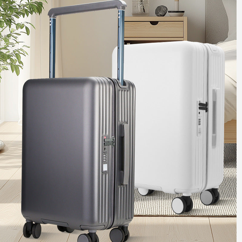 New high-value student wide trolley suitcase, silent universal wheel boarding case 24-inch PC anti-drop suitcase