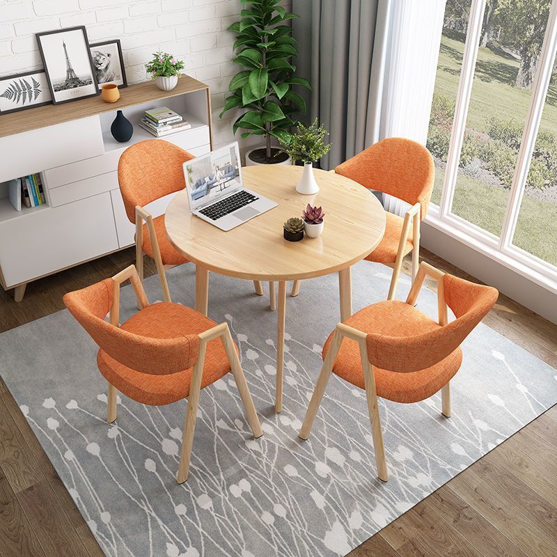 Nordic light luxury negotiation table and chair combination sales department modern casual milk tea shop dining table small apartment round table for home