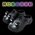 Crocs women's 2024new arrival soft bottom creative stylish two-wear casual toe cap with light hole slippers for women
