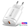 Qc3.0 single port fast charging dual usb phone charger, triple usb fast charging adapter, multi-port charging head, 18w charger