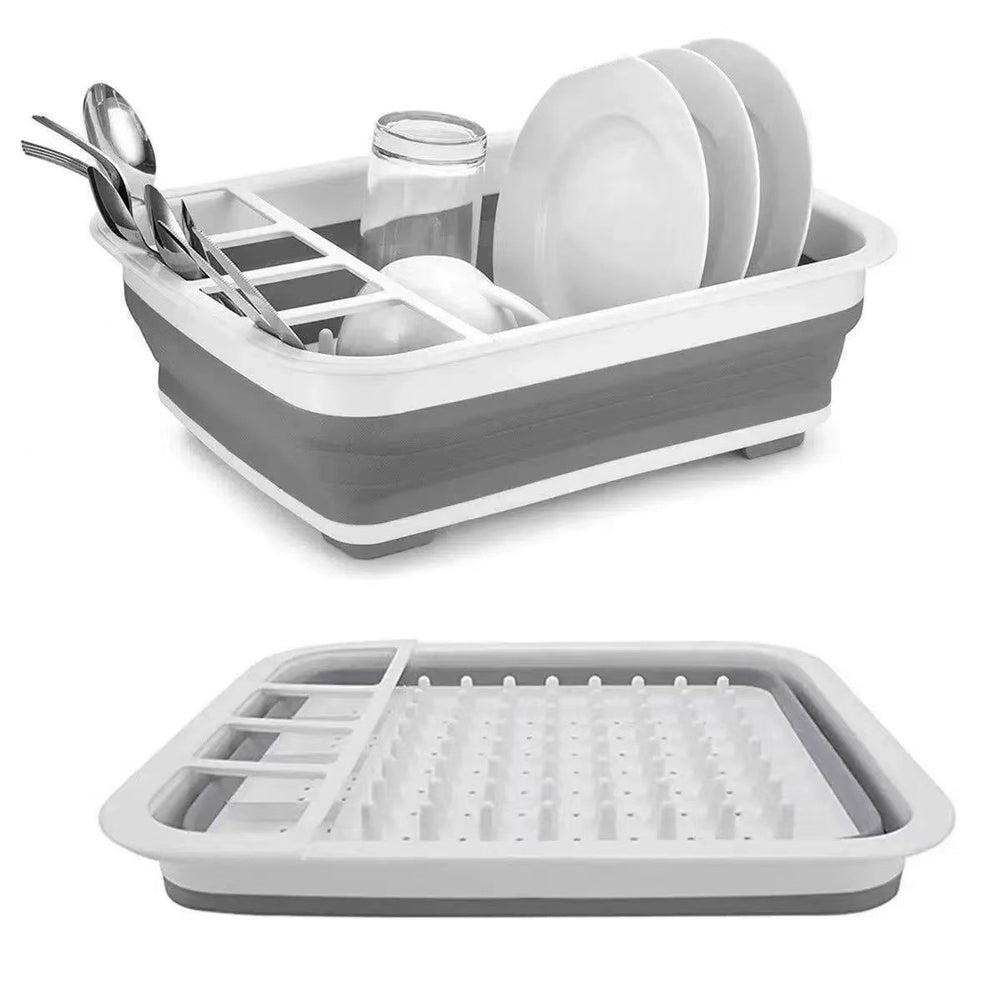 Kitchen foldable bowl rack for home dishes bowls chopsticks tableware storage rack pool sink telescopic drain basket storage rack