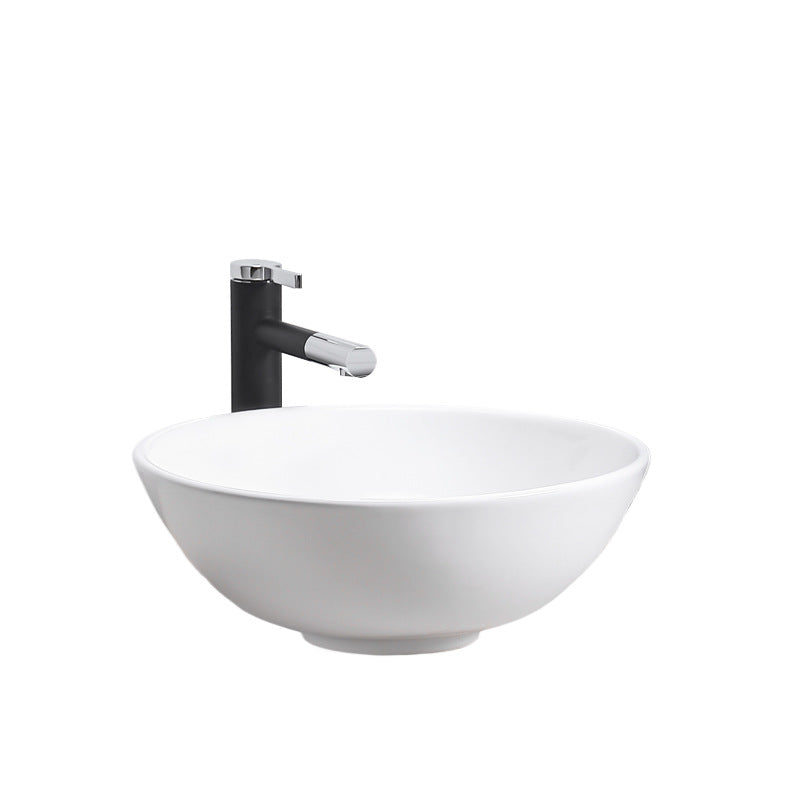 陶瓷一体台上盆简约现代洗脸小户型洗手单盆酒店卫生间艺术台盆