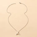 Wholesale mermaid necklace - european & american cross-border alloy jewelry - versatile dolphin tail pendant - niche, affordable luxury women's necklace
