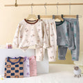 Children's spring/autumn underwear set, boys' and girls' lycra cotton thermal underwear, baby base layer pajamas, loungewear