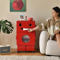 Minimalist creative art robot mobile side table - glossy, skin-touch finish - living room sofa table, bedside nightstand, storage & decorative cabinet