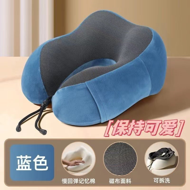 Travel u-shaped pillow portable airplane memory foam neck pillow cervical spine high-speed rail neck support sleeping nap pillow
