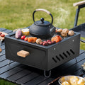 For homecamping style courtyard barbecue grill outdoor portable charcoal barbecue grill square fire pit for cooking tea camping fire pit