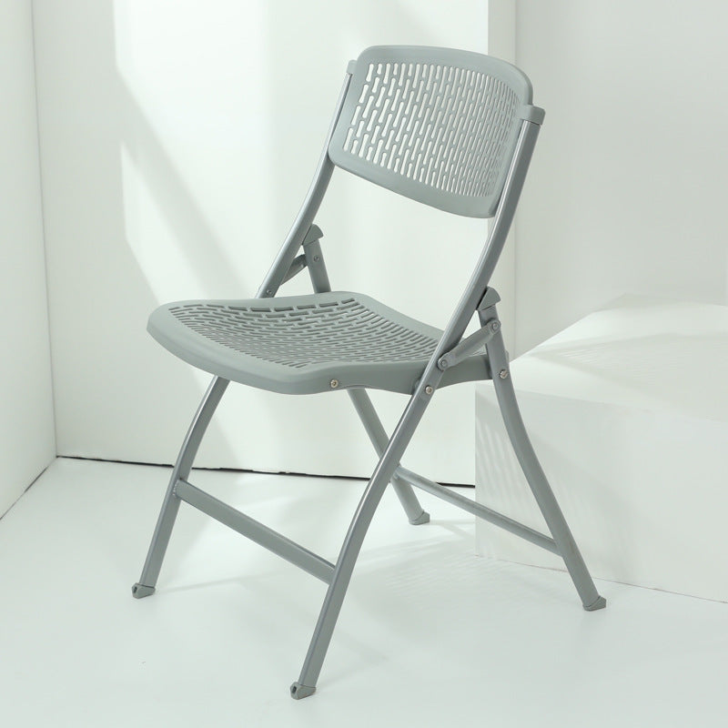 Business office plastic folding chair, exhibition rental hollow backrest foldable computer chair training chair, wholesale