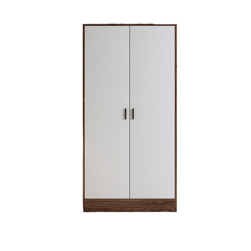 Solid wood wardrobe new 2025 small apartment small room wardrobe household bedroom storage simple two-door wardrobe