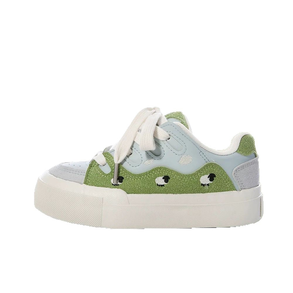Campus style sneakers for women 2026new arrivalniche style designpreppy styleeasiest for matchthick sole color matchingk-stylecasualwhite shoes