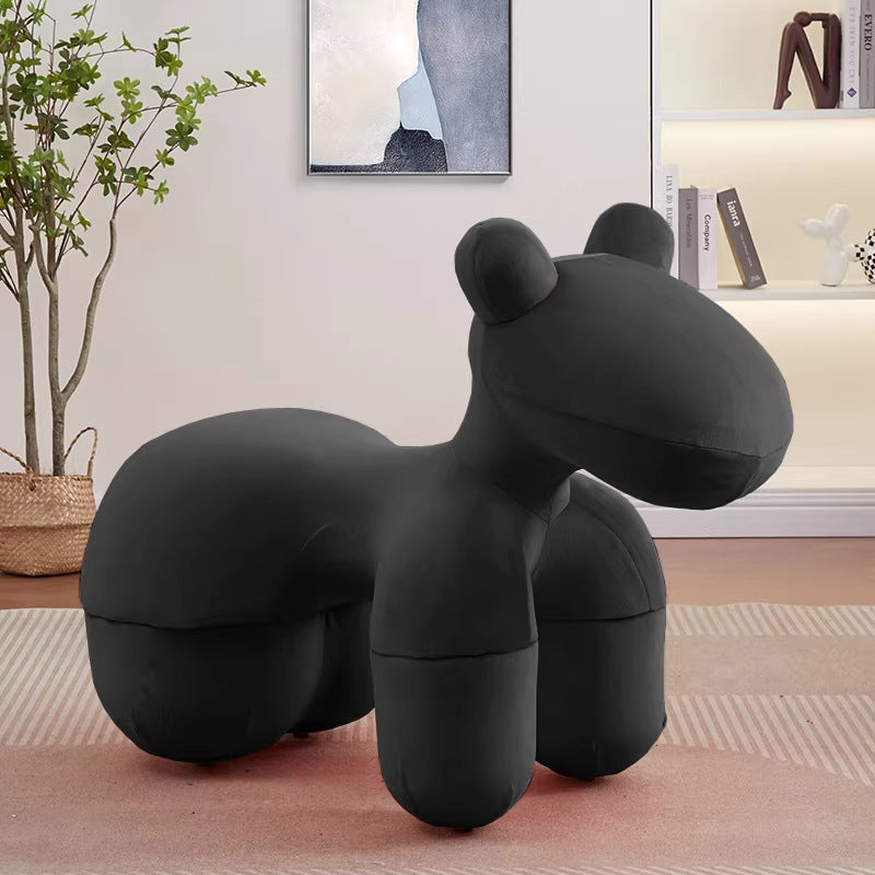 Creative pony chair - adorable kids' animal ride-on sofa stool - cartoon chair plush toy - home decor accent