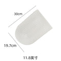 European minimalist pure white ceramic striped dessert and pastry platter, suitable for restaurants, hotels, and home use. unique ceramic long plate