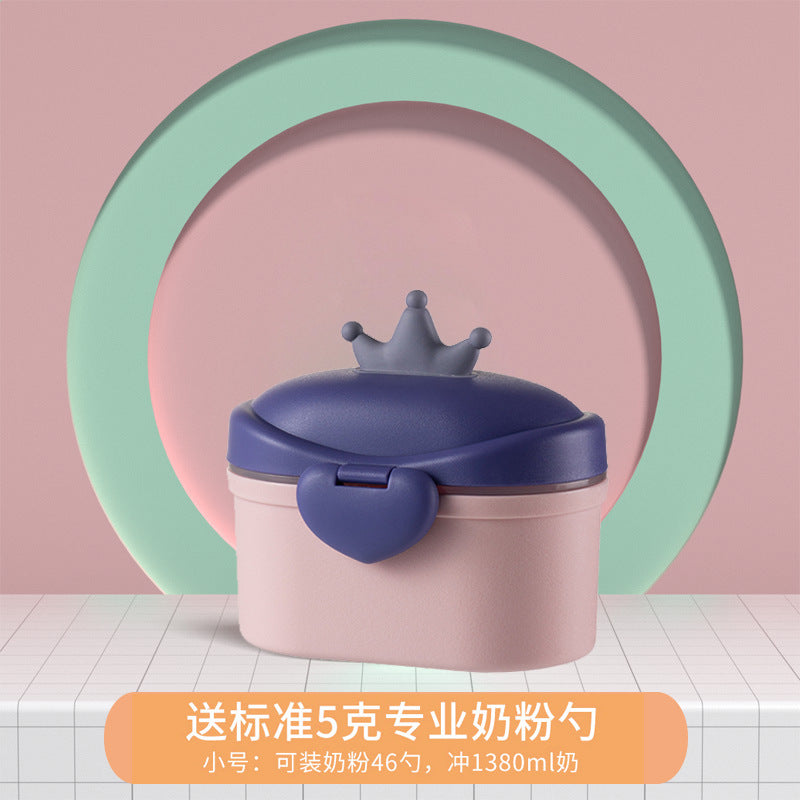 Portable baby formula dispenser - travel-friendly, airtight, and moisture-proof container for formula, complementary food, and rice cereal. features divided compartments for portion control and storage