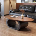 Medieval style creative coffee table oval casual small apartment living room tea table popular special-shaped cut out log tea table