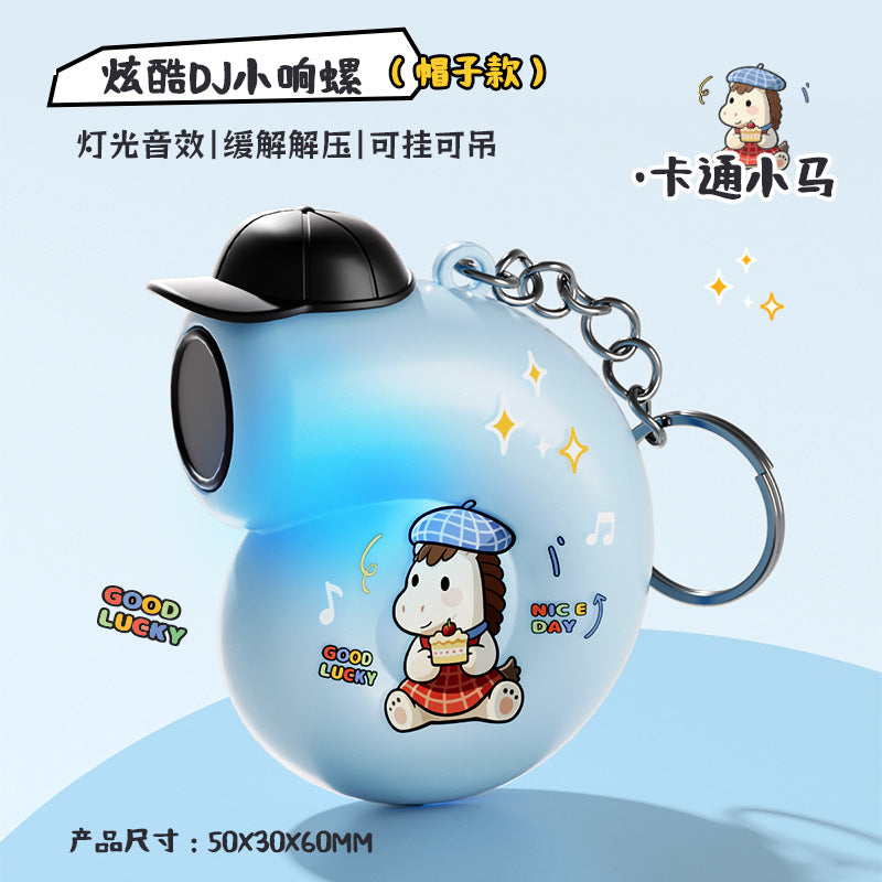 Cartoon sound keychain - creative charm with magnetic axis sound effects, stress relief toy, multi-colored cute student gift - dropshipping available
