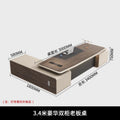 3.4m double cabinet boss table (desktop painted edge)