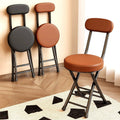 Folding chair - portable dining chair for home, dorm room, balcony, and leisure - space-saving, simple folding back chair