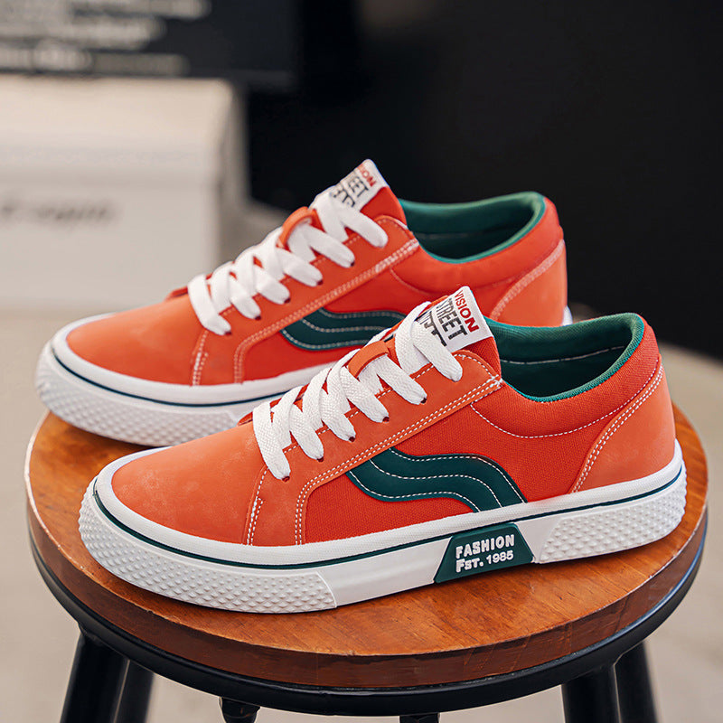 Canvas shoes 2026 spring new breathable versatile skate shoes men's soft sole casual sports trendy fashion men's shoes