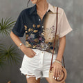 wholesale women's short-sleeved shirts, trendy shirt with hot-selling cross-border print designs, dropshipping available