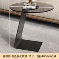Tempered glass coffee table living room light luxury sofa modern casual classy round table corner sofa side table casual coffee table