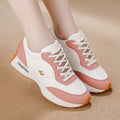 plus size women's shoes new arrival leather breathable sports shoes women's k-style thick solecasual soft bottom running dad shoes