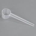 Bulk: 10ml flat bottom measuring spoon, transparent color