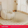 Cream style lazy sofa can lie down and sleep pumpkin sofa chair casual chair cashmere fabric sofa single sofa