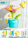 Kids mushroom flower water shower bath watering flower pot family bathroom umbrella water spray pull-out water gun toy