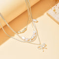 Wholesale bowknot choker necklaces - european & american style, multi-layered layered accessories, niche faux pearl, light luxury, high-end necklaces