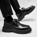 Men's leather derby shoes - business casual, spring collection, chunky sole, height increasing, trendy & comfortable