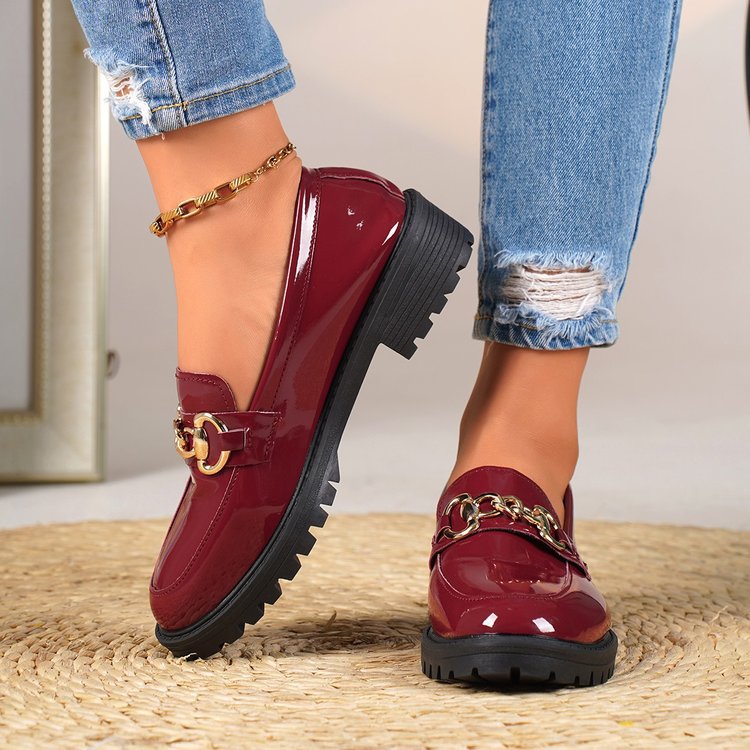 plus size loafers for women, new 2026 spring/autumn collection, patent leather bow mary janes, casual shoes for women