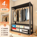 Wardrobe rental room diy simple clothes rack shelf type steel hanging storage rack cloakroom assembly open storage rack