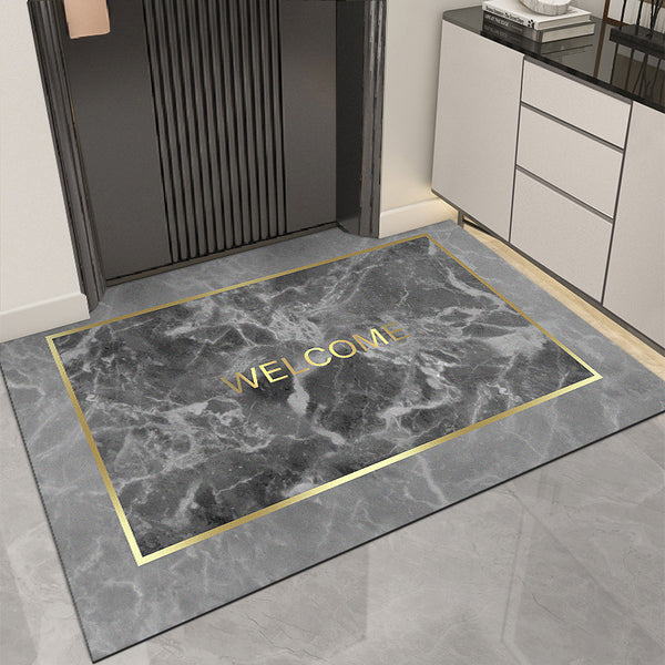 Home floor mat leather matte door mat non-slip and wear-resistant light luxury door mat can be cut and easy to take care of carpet