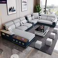 Living room sofa multi-functional no-wash technical cloth latex large and small apartment fabric sofa corner cat scratching leather sofa
