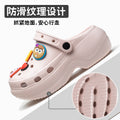 Spongebob squarepants height increasing soft sole closed-toe slippers women's summer non-slip odor-resistant student outdoor clogs women's sandals