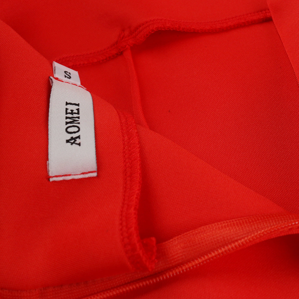 Sexy suspender ruffle edge elegant slim fit high waist hip wrap slim large size, women's dress dress