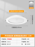 Ultra-thin infrared human body sensor downlight concealed hole light embedded ceiling light corridor aisle hotel sensor hole light