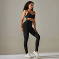 fashion seamless knittingpure color back belly tightening butt lifting intimates yoga suit running fitness nine-point pants