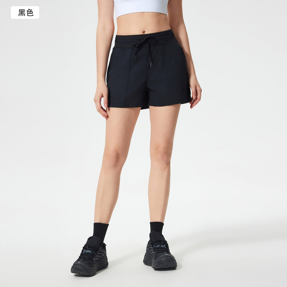 Summernew arrivalcasual sports shorts for women loose ice-feeling breathable waistband drawstring fitness yoga shorts dss069