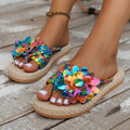 2025 summer new arrival: plus-size women's sandals, beach shoes, woven shoes, minimalist fashion flip-flops and slides for export