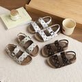 Vancahao girls' fashion sandals -  summer new collection - open-toe casual beach sandals for kids - korean style birkenstock sandals