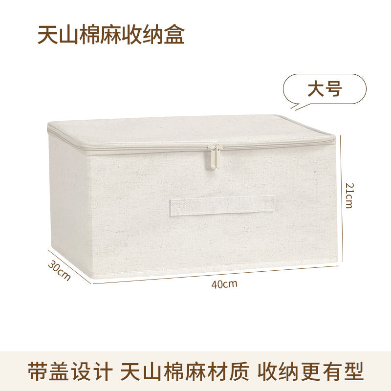 Washable clothing storage box Foldable large-capacity thickened fabric dustproof and moisture-proof upper cover quilt storage box