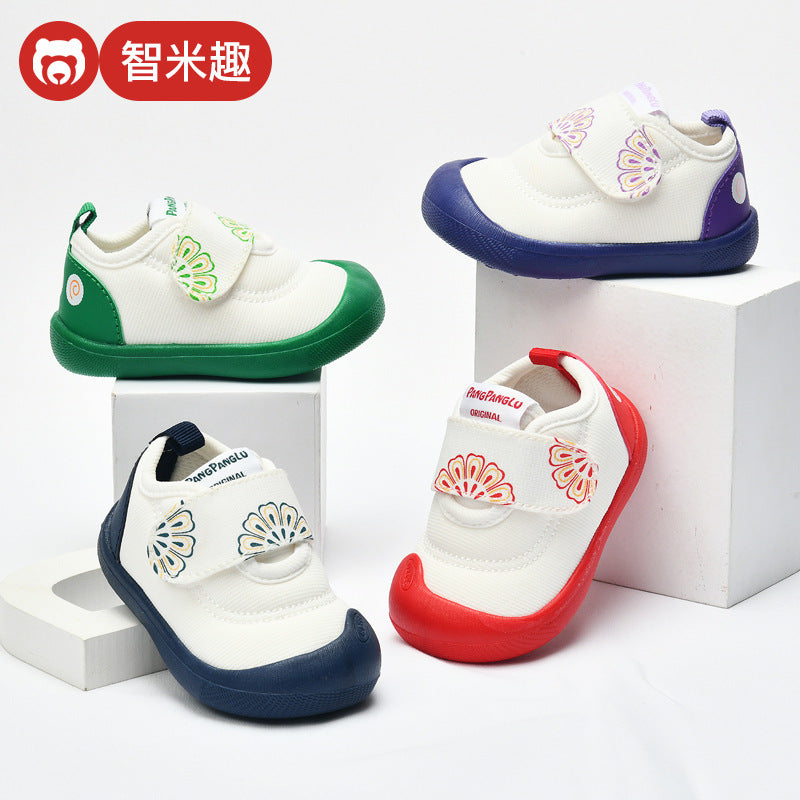 Baby walking shoes for girls, sizes 0-1 to 1-3 years, infant shoes for spring and autumn, soft sole, non-slip, breathable, and secure fit for boys