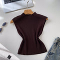 Commuting style knitting sleeveless easiest for matchtops vest women's summer pure color silmslimming lookeasiest for matchoutweartops