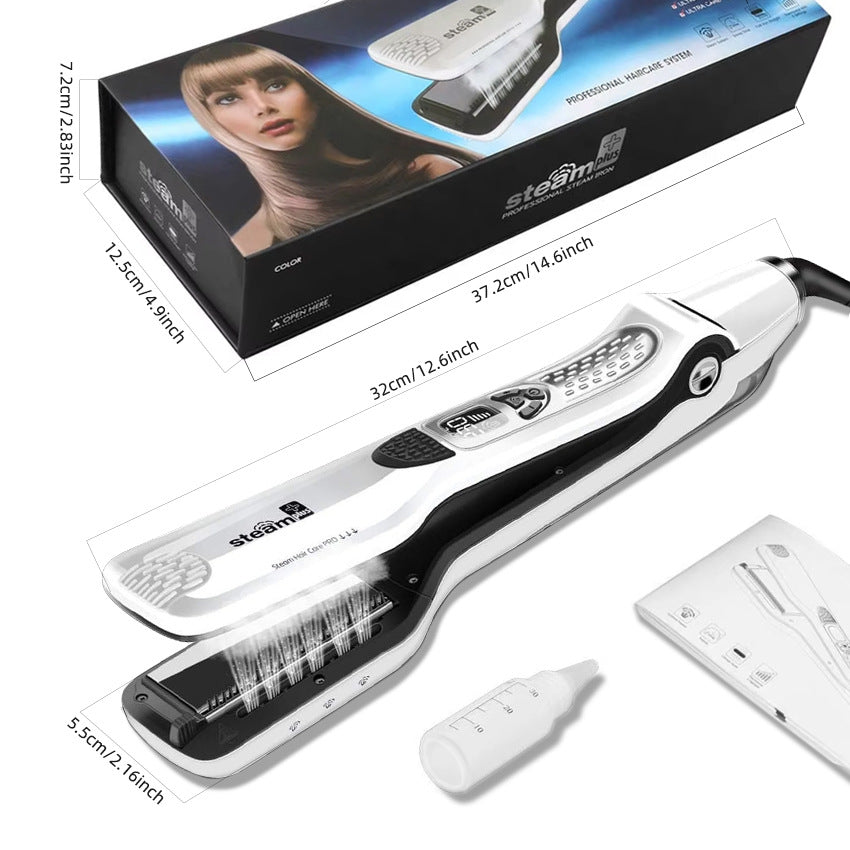 Cross-border steam hair straightener Multifunctional hair straightener Splint Curling iron Straight roll Dual-purpose spray Straight plate clip European standard electrical appliances