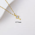 X-8176 gold key necklace