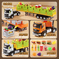 Play house large alloy transport truck large truck toy boy artificial engineering trailer kids car model