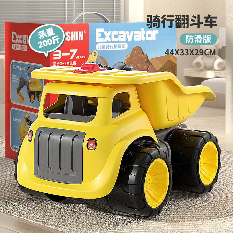 Large excavator kids toy car can seat people remote control engineering vehicle hook push excavator boy gift beach toy
