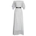 fashion dress  african plus size women's one-line high waist long skirt with belt